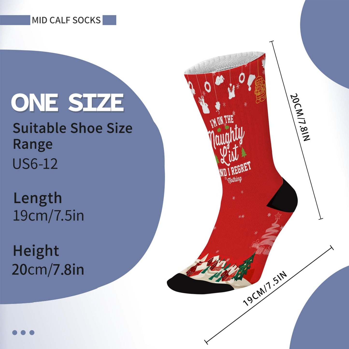 Inappropriate Christmas Santa Socks for Women