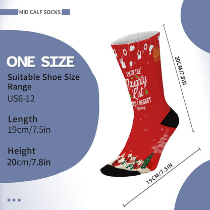 Inappropriate Christmas Santa Socks for Women