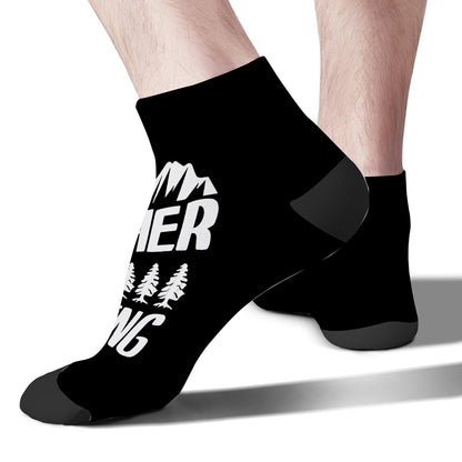 I'd Rather Be Hiking Mens Socks Ankle Athletic Sock For Men