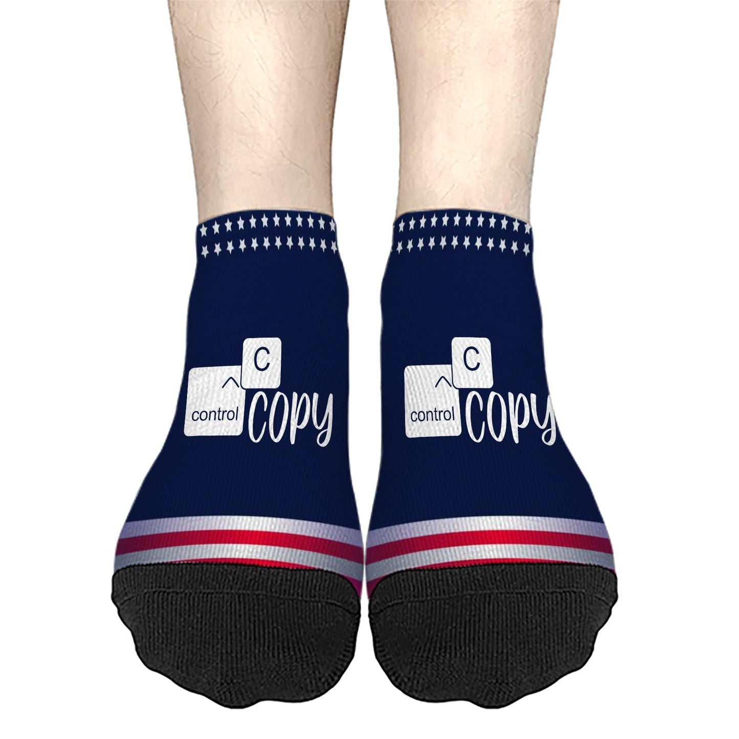 COPY Paste Matching Ctrl + C Mother's Father's Day Girls Ankle Socks Athletic For Men Sock