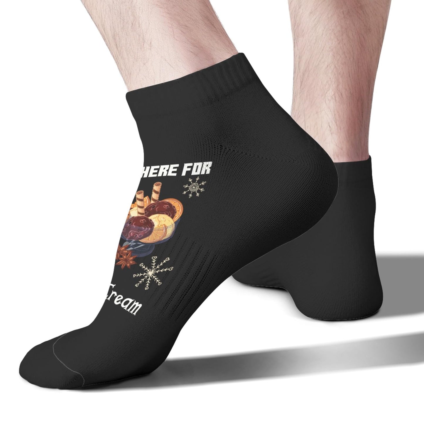 I'm Just Here For The Ice Cream Athletic Socks Women Low Cut For Men Socks