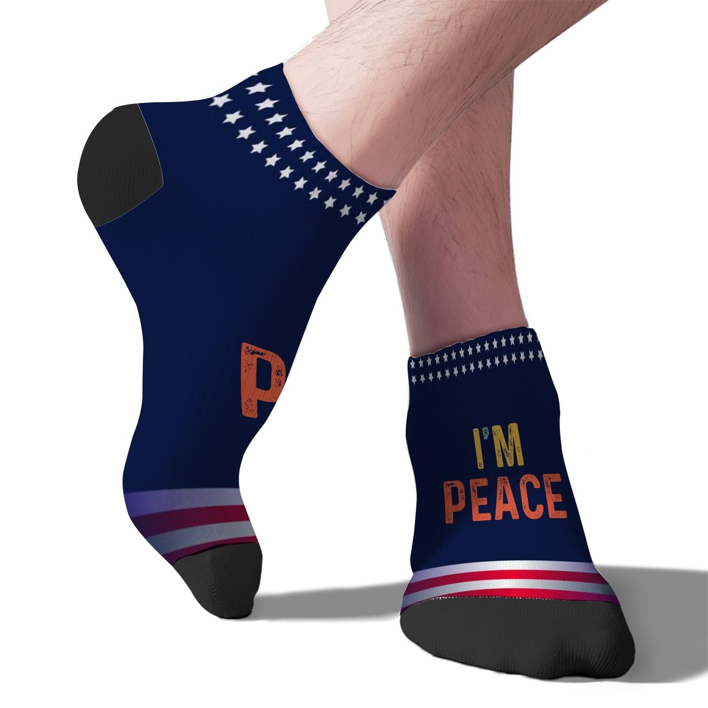 I Come In Peace I'm Peace Couples Matching Low Cut Socks Ankle Sock Men's