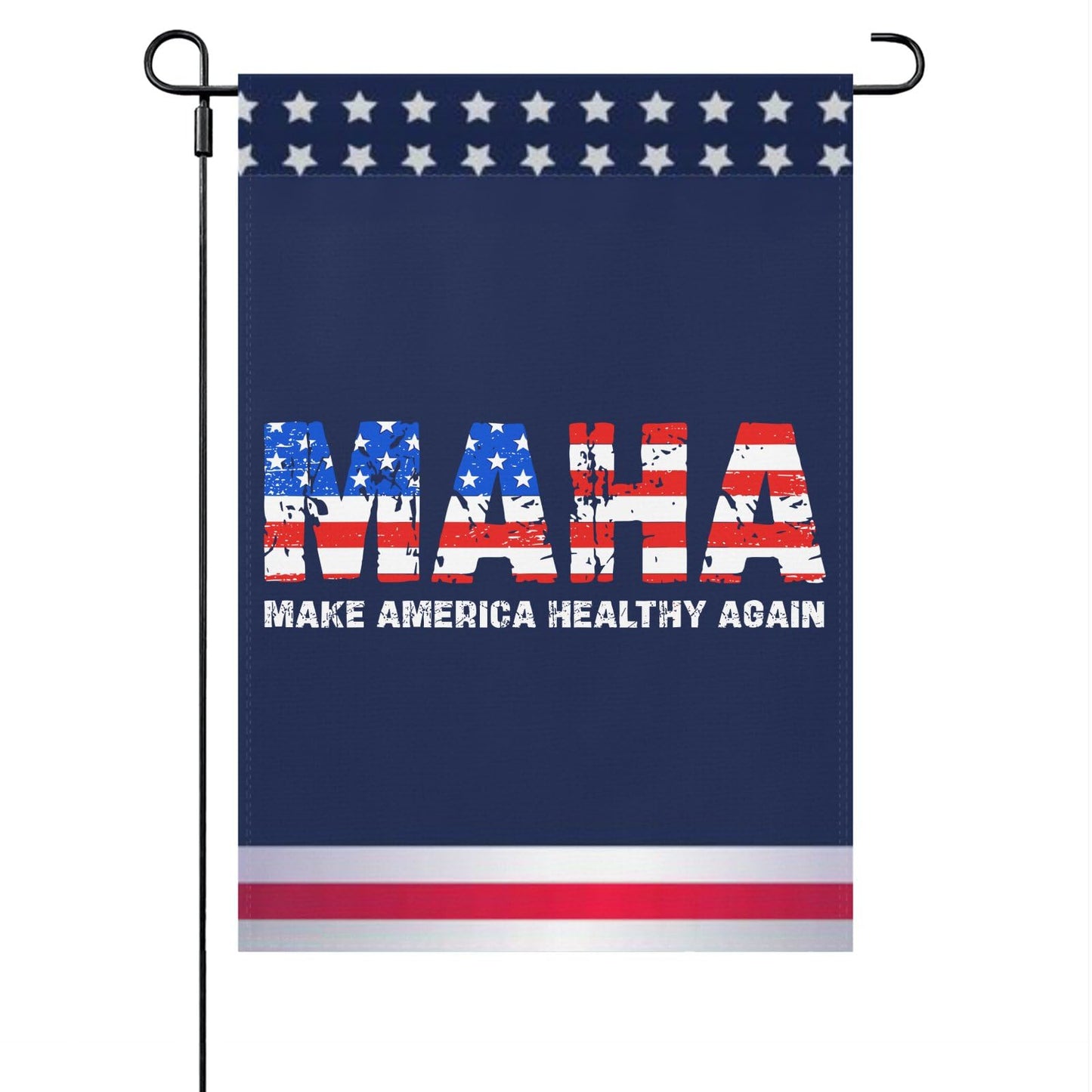 MAHA Make America Healthys Again US Patriotics 4th Of July Yard Flags One Size Double Sided Hilarious Yard Flag Double Sided For Rustic House Flag