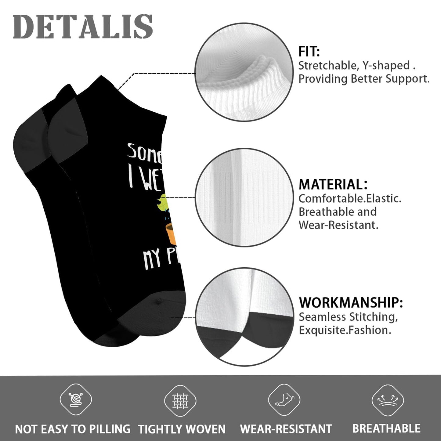 Plant Lovers Sometimes I Wet My Plants Womens Crew Socks Hidden For Womens Socks