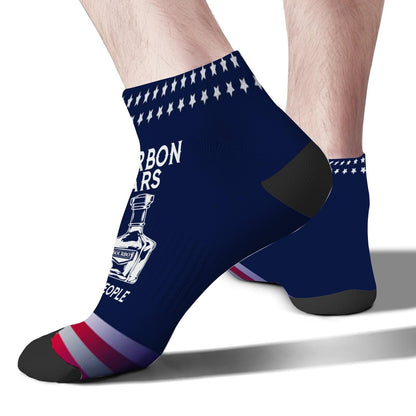 I Like Bourbon And Cigars And Maybe 3 People Athletic Socks Crew For Men Socks