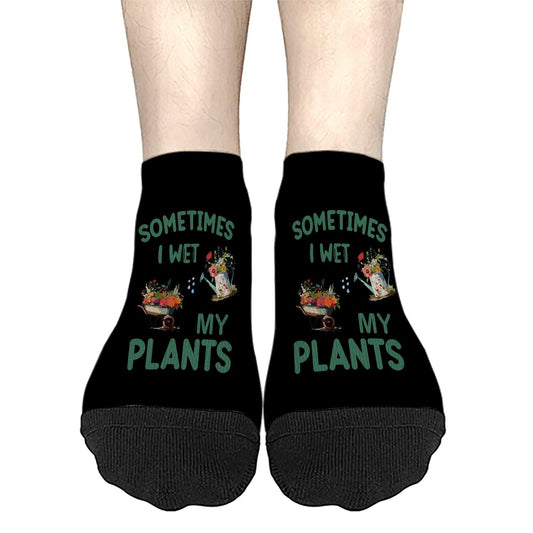 Plant Lovers Sometimes I Wet My Plants Boys Crew Socks Athletic Sock For Women