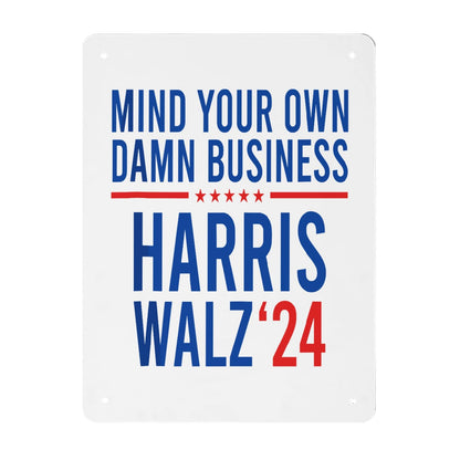 Retro Mind Your Own Business Wall Decor - 30x40cm