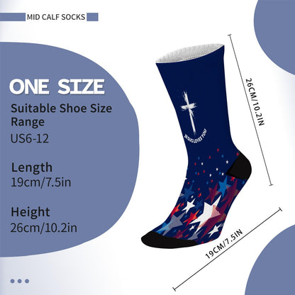 Jesus Loves You Cross Boot Socks for Women