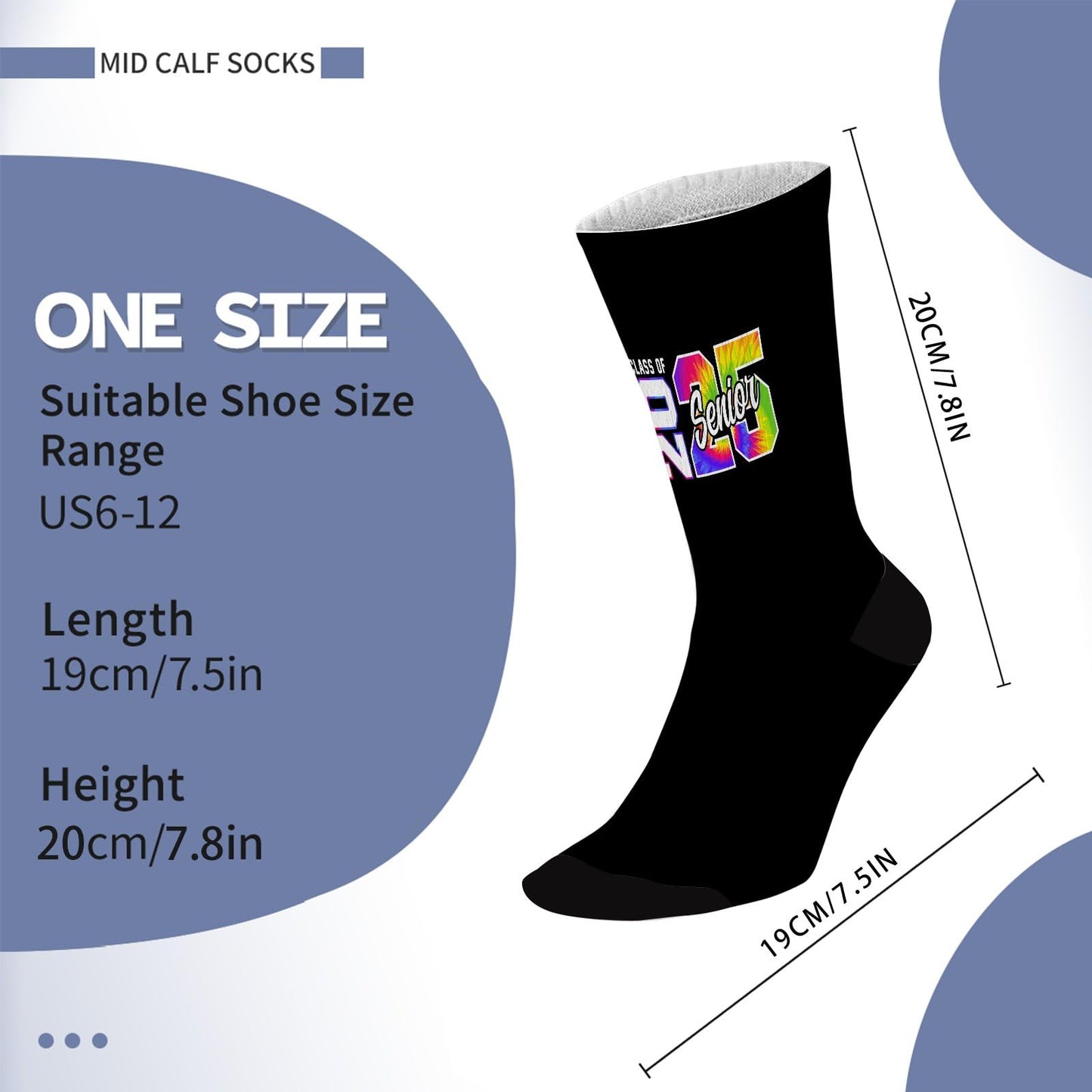 Class of 2025 Senior Funny Men's Socks