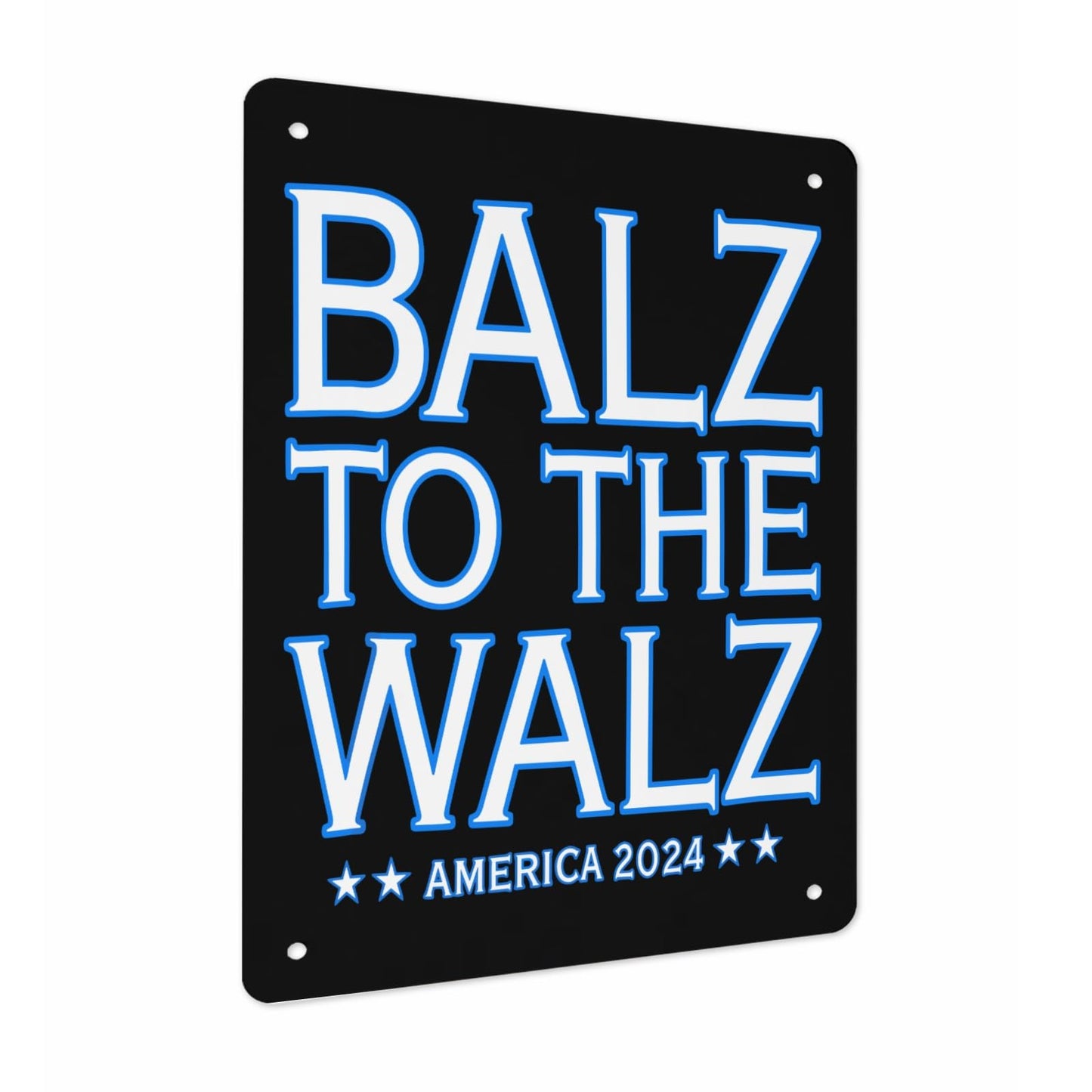 "Funny Bathroom Decor Metal Sign - Balz To The Waltz