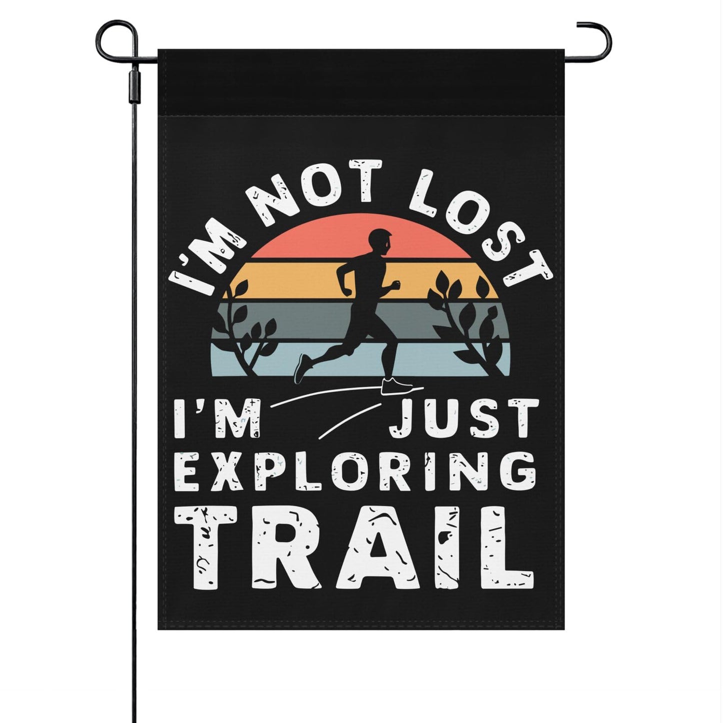 I'm Not Lost I'm Exploring The Trail Runner's Adventure House Flag One Size Decorative Outdoor Flag For Outside Garden Flags