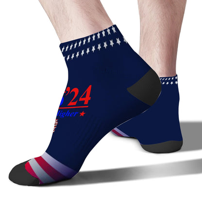 Creed '24 Take Me Higher Creed 2024 Take Me Higher Us Flag Men's Dress Socks Cotton Socks For Men's