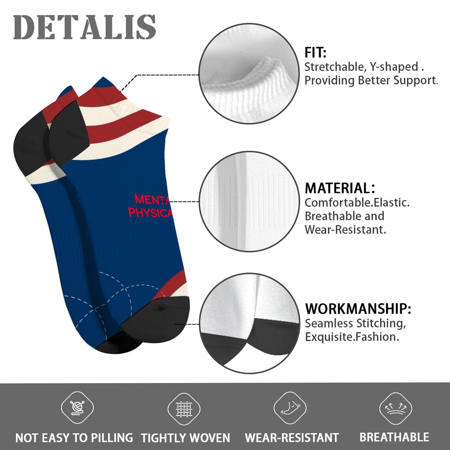 Mentally Sick Physically Thicc Low Cut Socks Casual Sock For Womens