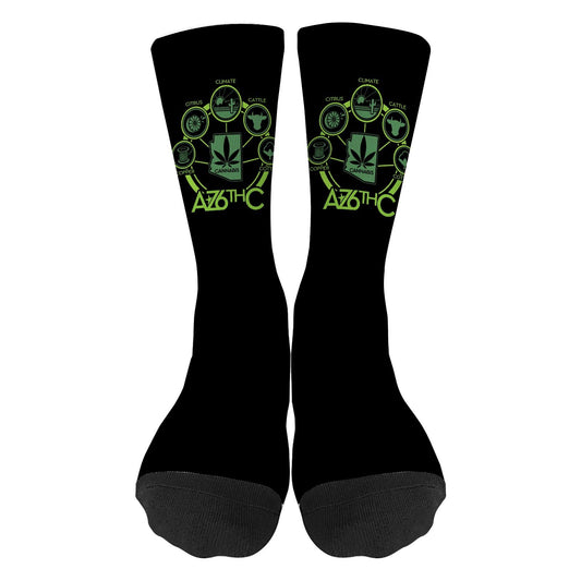 THC Marijuana Mens Boot Socks