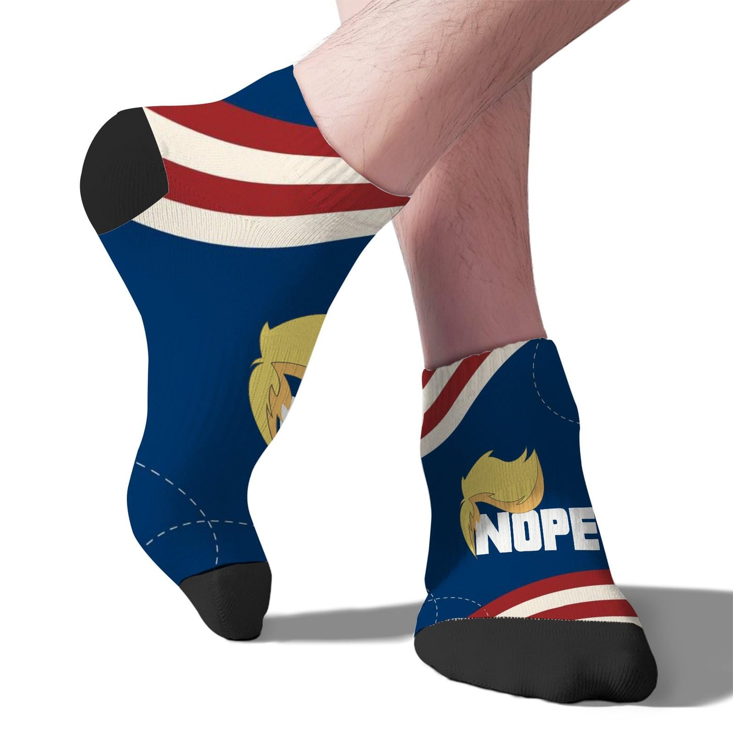 Nope Not Again Womens Socks Crew Low Cut Men's Sock