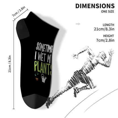 Plant Lovers Sometimes I Wet My Plants Dress Socks For Men Athletic Sock Womens