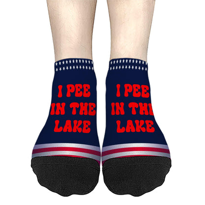 Lake-themed Funny Vacation Partys Cotton Socks for Men and Women