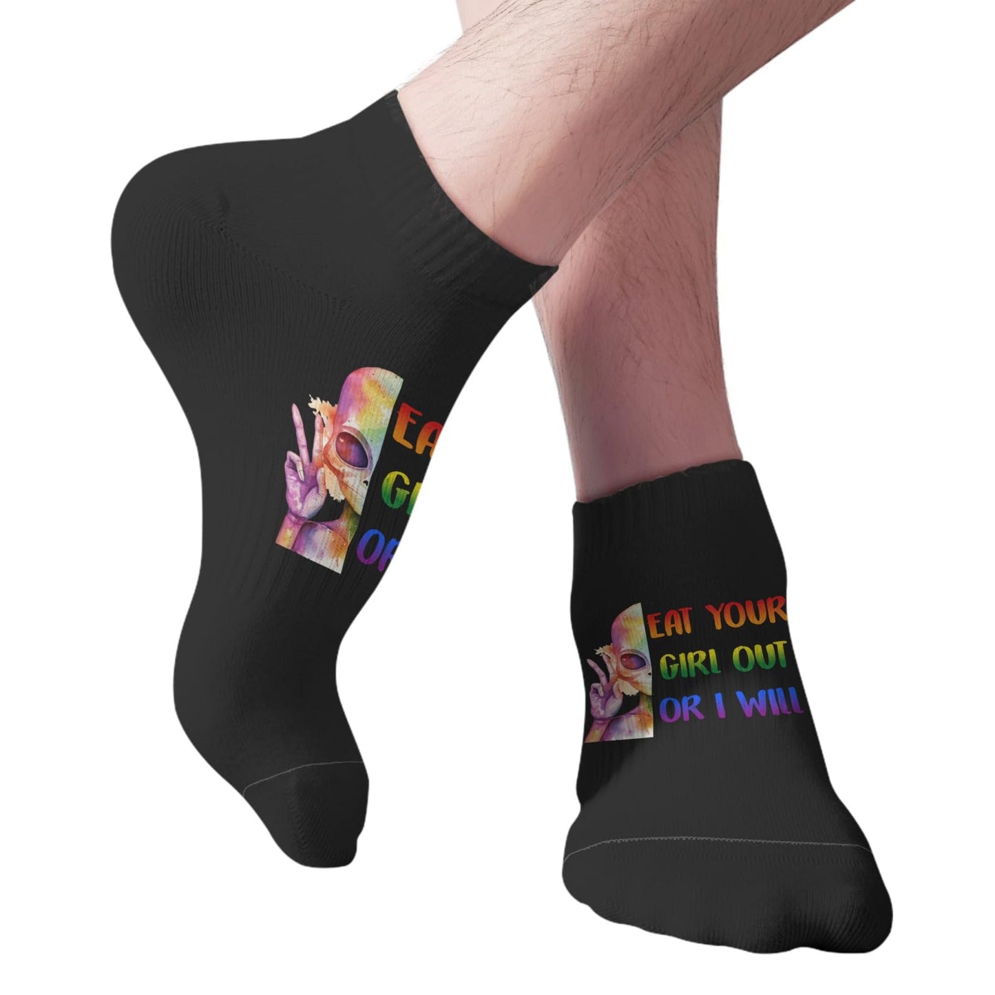 Eat Your Girl Out Or I Will Girls Crew Socks Cotton For Men Socks