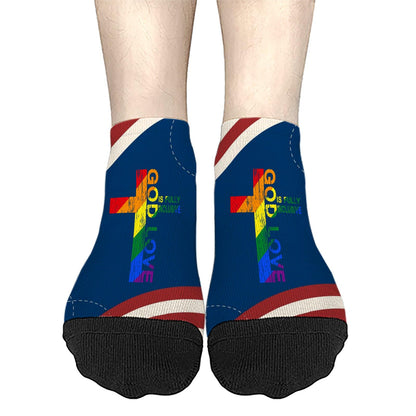 Fully Inclusive Rainbow Crew Socks for Women