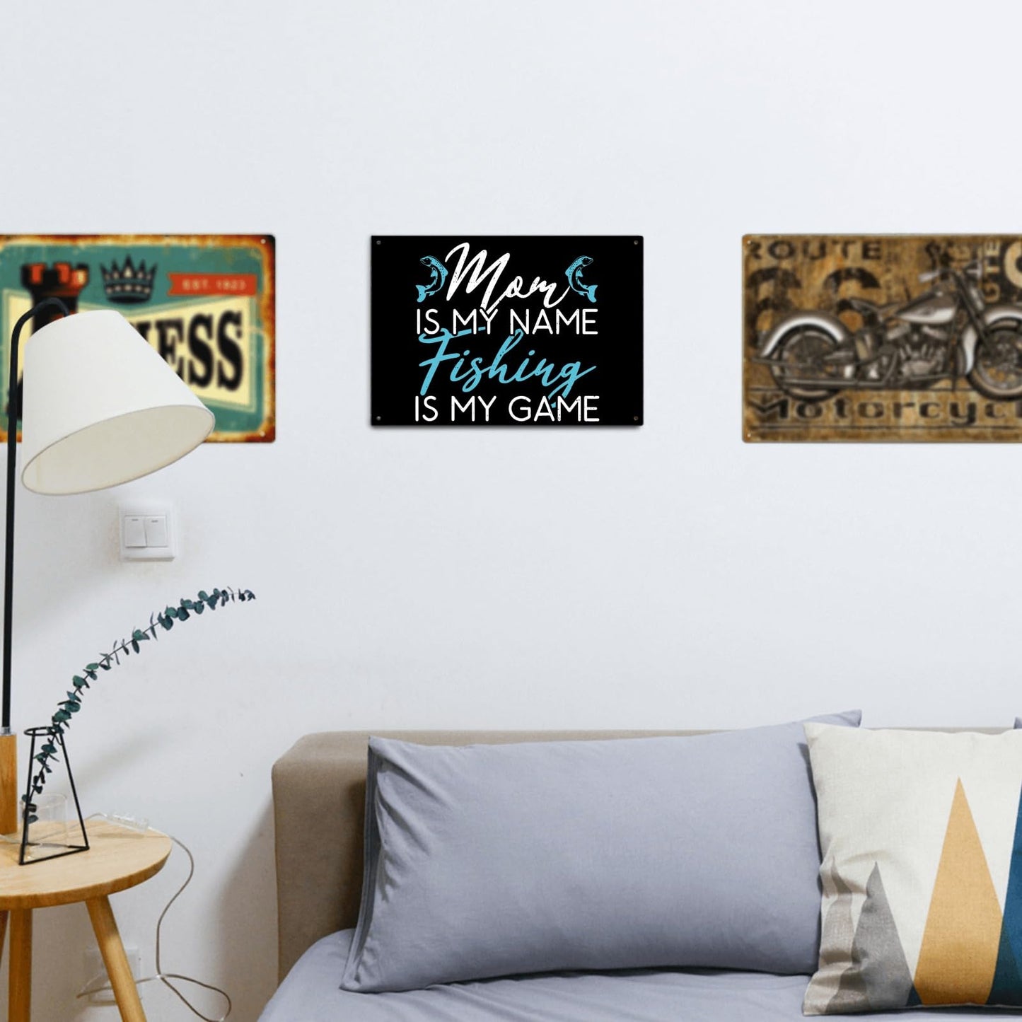 Mom Is My Name Fishing Is My Game Galvanized Sign
