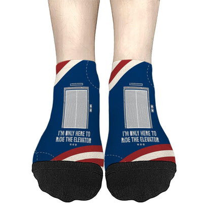 I'm Onlys Here To Ride The Elevator Short Socks For Women Short Sock For Women's