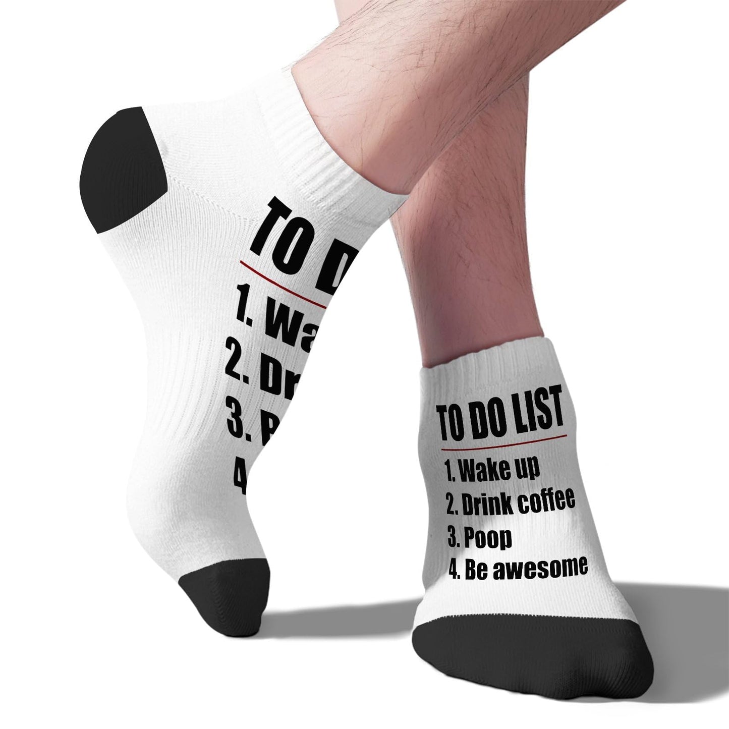 Men's Cotton Socks - Wake Up, Be Awesome