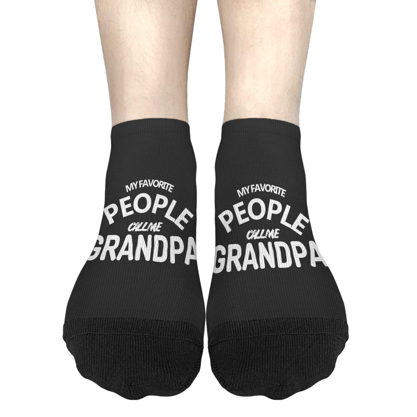 Generic MY FAVORITE PEOPLE Call Me GRANDPA Cotton Socks Cotton Mens Sock, White