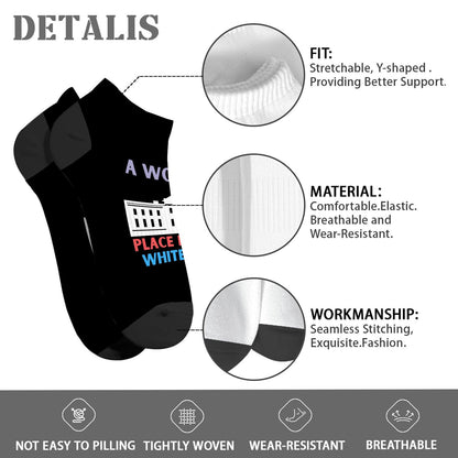 President Feminist A Woman's Place Is In The White Mens No Show Socks Liner Men's Sock