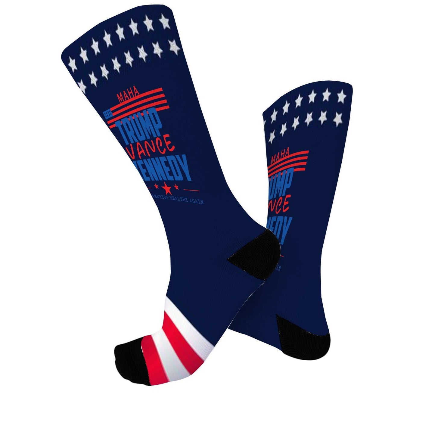 MAHA Make America Healthys Again US Patriotics 4th of July Socks for Women Half Calf Sock Colorful Fancy Crazy Design socks Unisex Novelty Gifts for Boyfriends