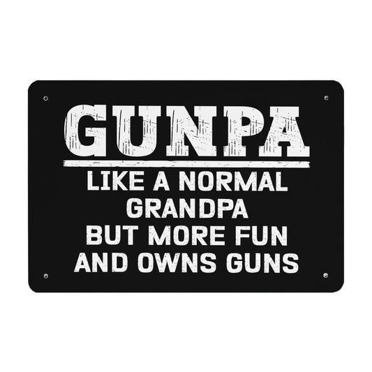 Grandpa Fun Metal Sign - Funny Home Decor - 40x30cm