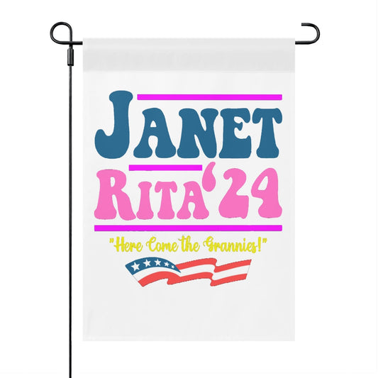 Janet Rita 24 Here Come The Grannies Double Sided House Flag