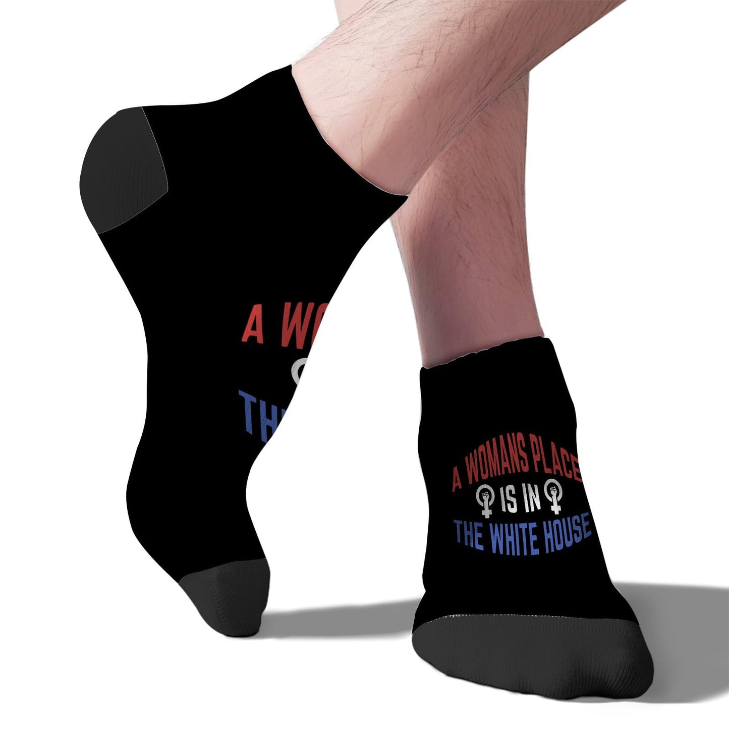 President Feminist A Woman's Place Is In The White Women Ankle Socks Short For Womens Sock