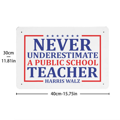 Teacher's 2024 Tin Sign for Classroom Decor - Funny Bathroom Design