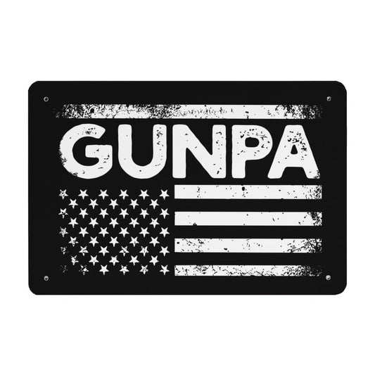 Gunpa For Gun Fans Lovers Enthusiasts Vintage American Flag Vintage Signs Metal Wall Decor For Outdoor Bar 40 * 30cm