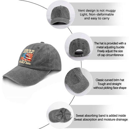 Outlaw & Hillbilly 2024 US Flag Cap - Funny Trucker Hat