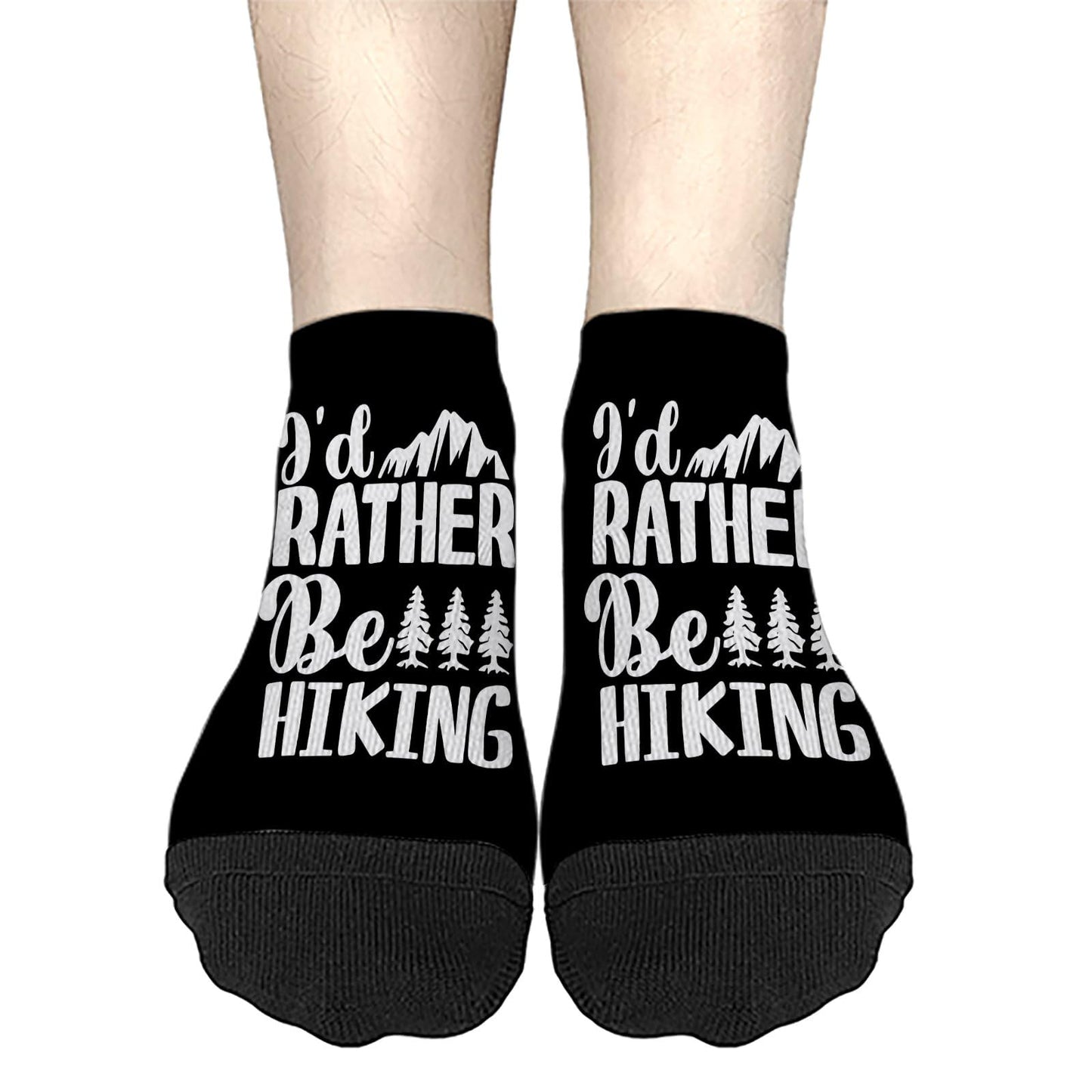 I'd Rather Be Hiking Mens Socks Ankle Athletic Sock For Men