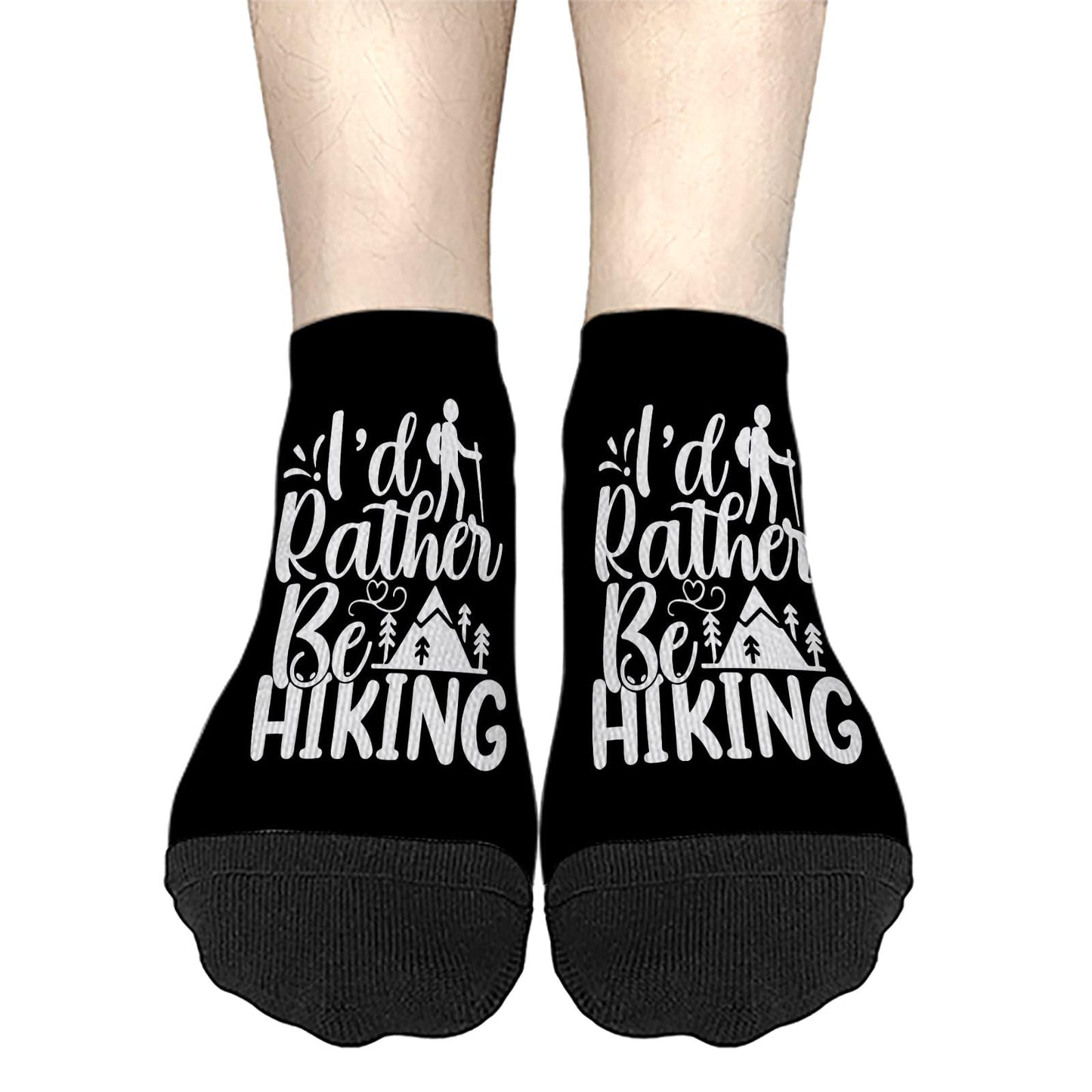 I'd Rather Be Hiking Mens Socks Ankle Athletic Sock For Men