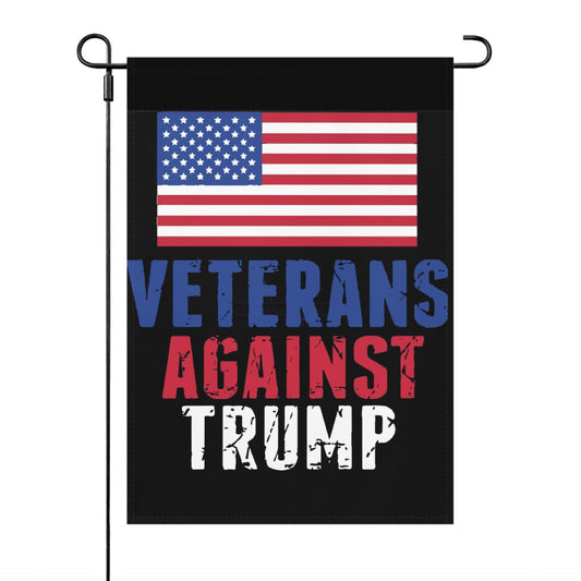 Veteran Against Trump Democrat 2024 Outdoor Garden Flag