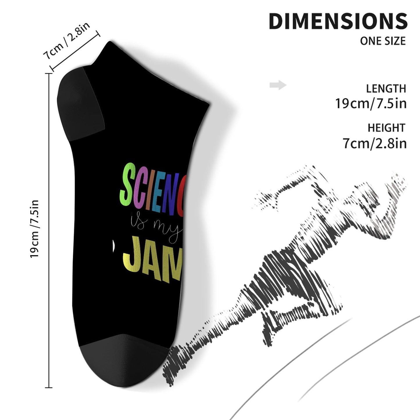 Science Is My Jam And I'm Here To Spread It School Teacher Mens Dress Socks Cotton Socks For Women Liner Men's