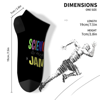 Science Is My Jam And I'm Here To Spread It School Teacher Mens Dress Socks Cotton Socks For Women Liner Men's