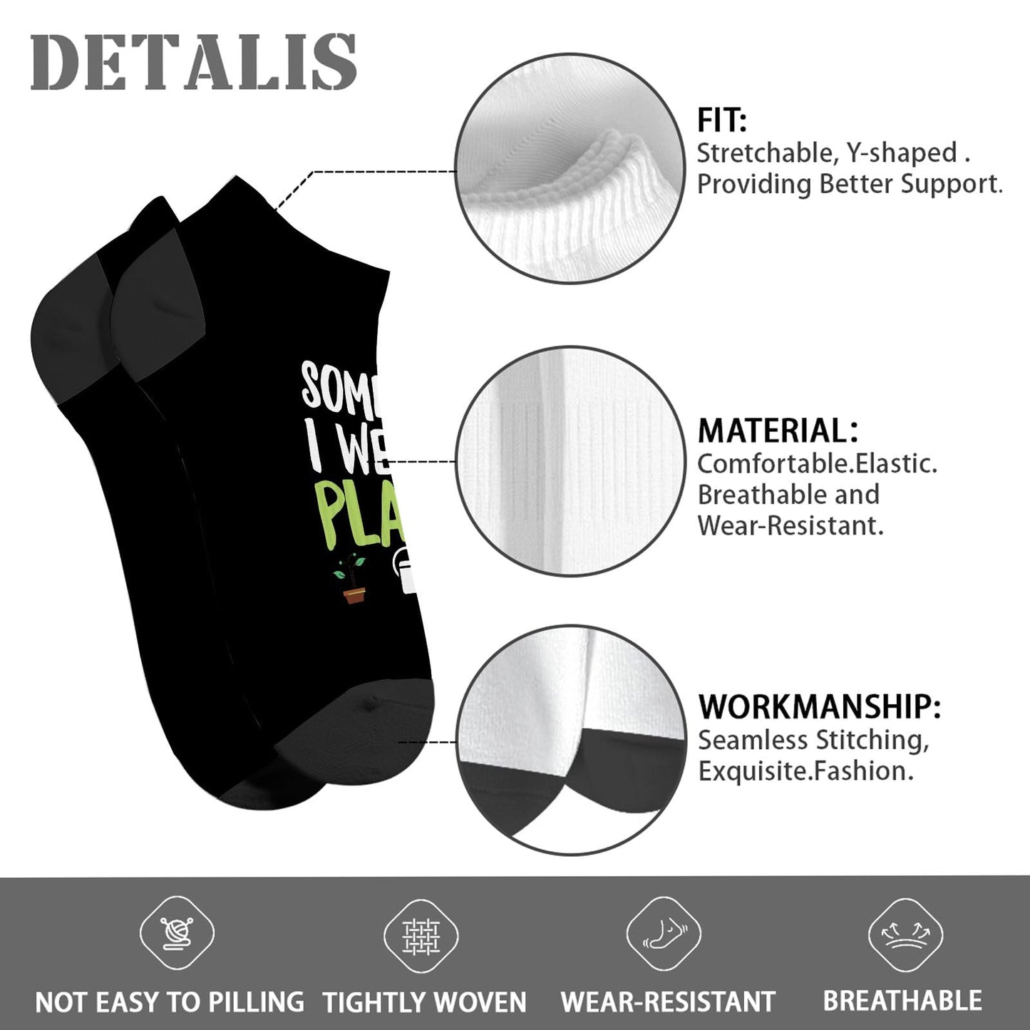 Plant Lovers Sometimes I Wet My Plants Dress Socks For Men Athletic Sock Womens