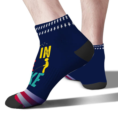 I Pee In The Lake Funny Vacation Partys Dress Socks For Men Short Socks Womens