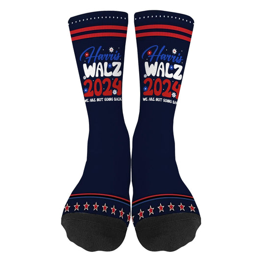 Patriotic Novelty Half Calf Socks - Colorful Crazy Design