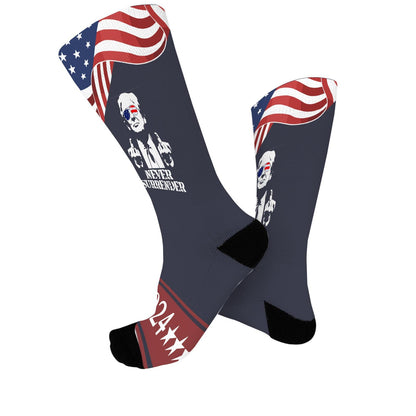 Colorful Trump Never Surrender Socks - Perfect Unisex Gift