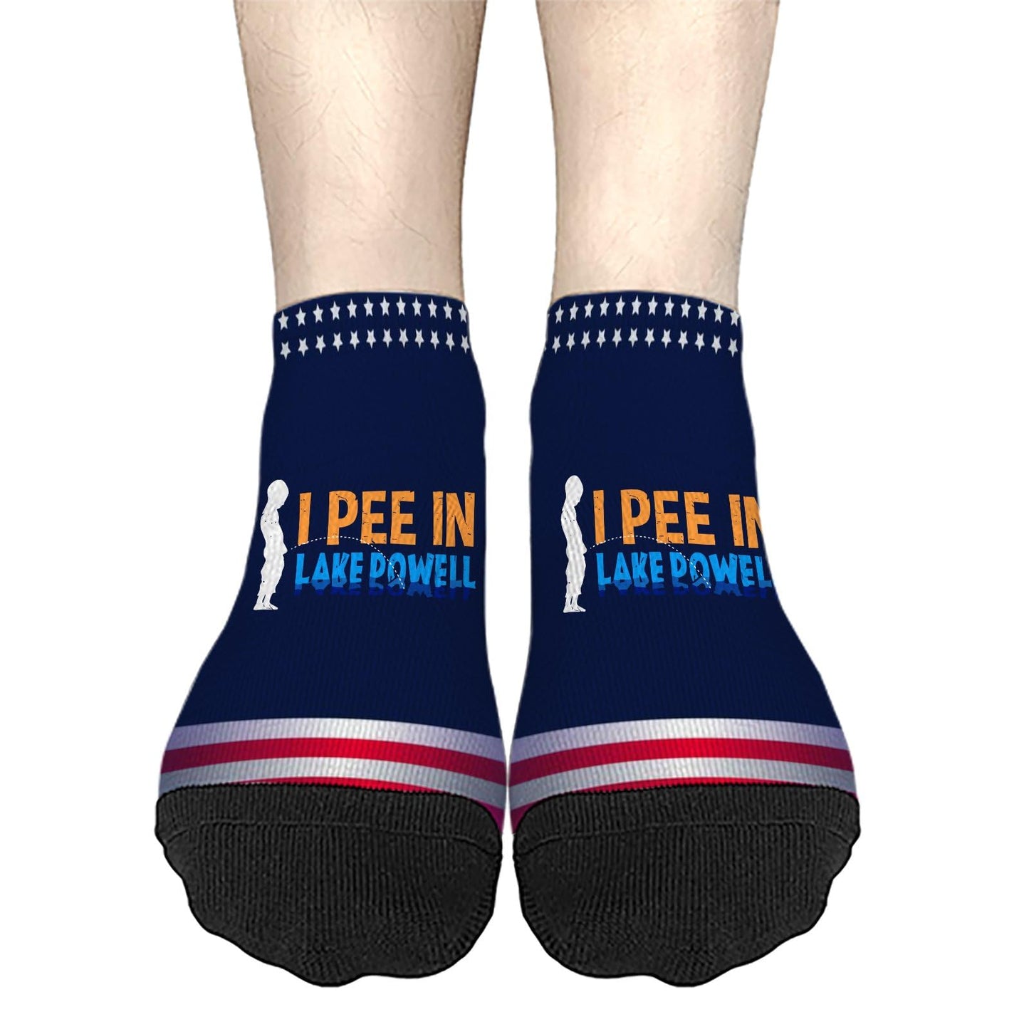 I Pee In The Lake Funny Vacation Partys Dress Socks For Men Short Socks Womens