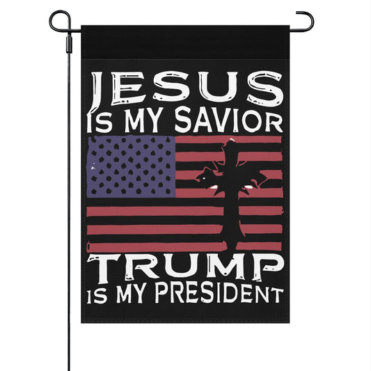 2024 Jesus & Trump President Yard Flag, Double Sided