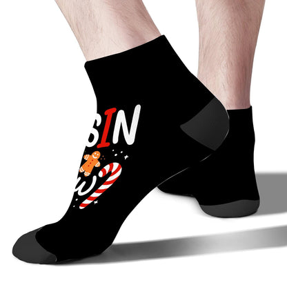 Funny Christmas Crew Socks for Men and Women