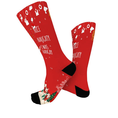 I Do It For The Ho's Inappropriate Christmas Santa Socks for Men Half Calf Sock Colorful Fancy Crazy Design socks Unisex Novelty Gifts for Son