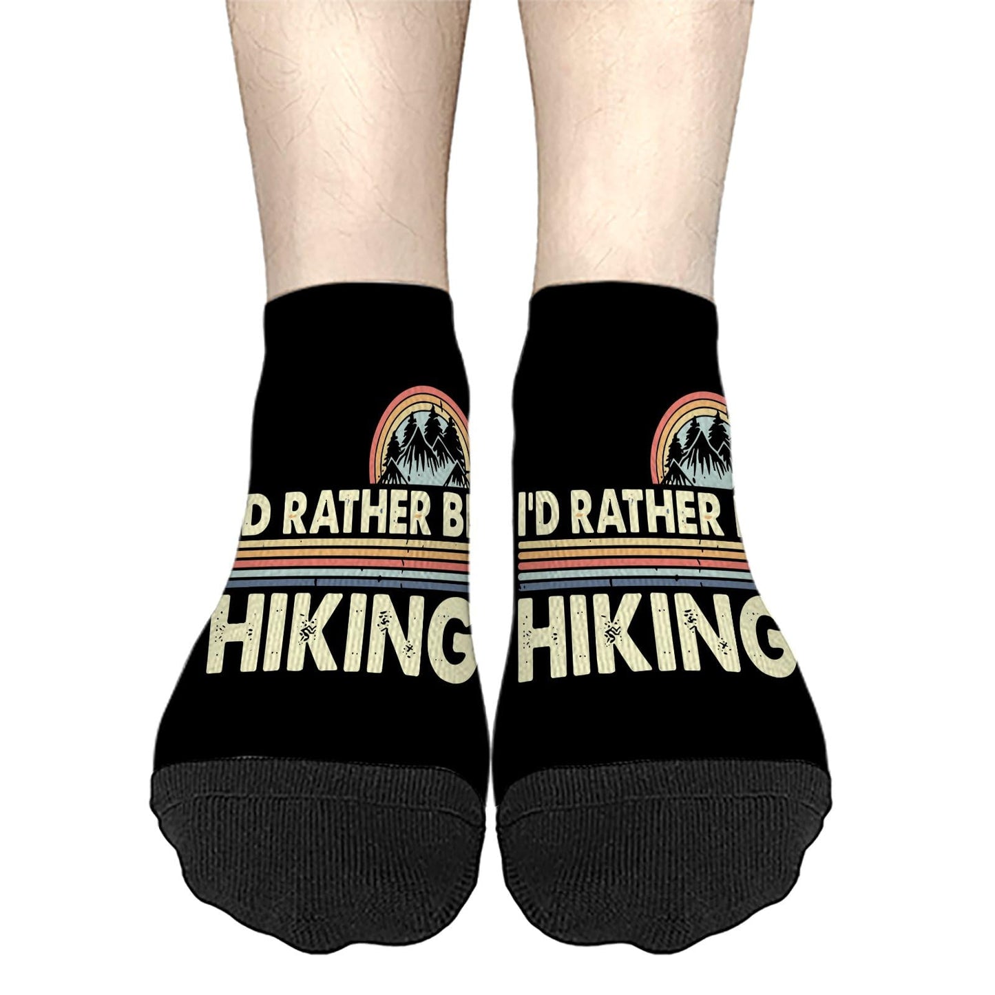 I'd Rather Be Hiking Men Ankle Socks Low Cut Sock For Men