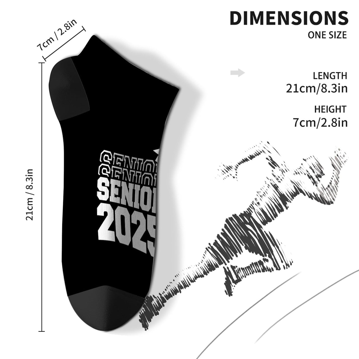 Class Of 2025 Senior House Low Cut Socks Casual Socks Men's